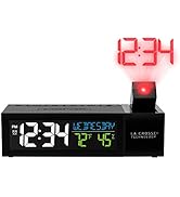 La Crosse Technology 616-1950-INT Pop-Up Bar Projection Alarm Clock with USB Charging Port