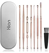 8 Pcs Ear Wax Removal Kit,Professional Double-Headed Ear Pick Earwax Removal Tools,316L Stainless...