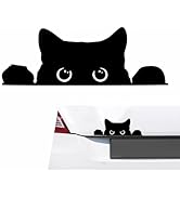 MOXRUQ Funny Car Stickers, Waterproof Peeking Sneaky Cat Sticker, Self-adhesive Cute Black Cat De...