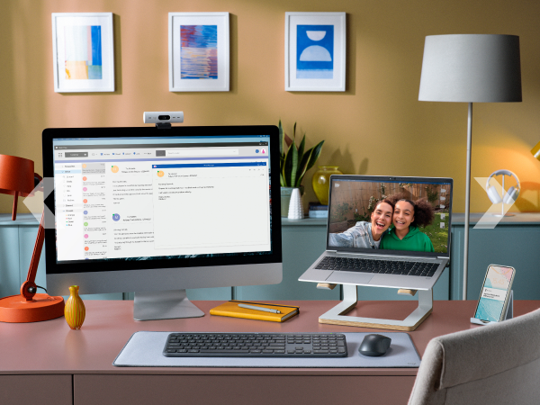 MK955 Slim Wireless Keyboard and Mouse Combo For Larger Hands with Quiet Typing and Clicking