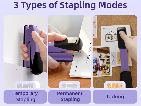By reversing the anvil, you can switch between permanent and temporary stapling