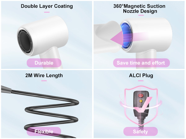 Hair/Blow Dryer High-Speed Negative Ionic hairdryer for Fast Drying,Thermo-Control Hair dryers