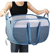 Collapsible Laundry Baskets, Tear Proof Pop Up Laundry Hamper with Dual Handles, Durable Foldable...