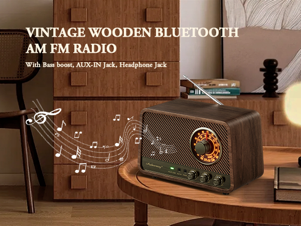 Vintage radio bluetooth speaker