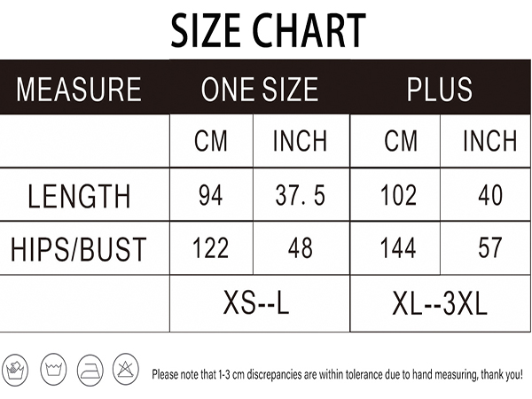 SIZE CHART S