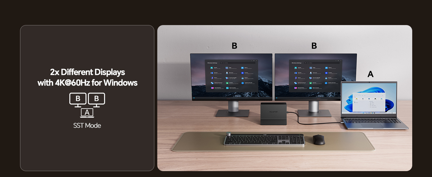 laptop docking station dual monitor