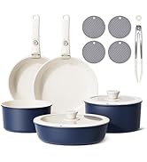 Caannasweis Detachable Nonstick Cookware Set - Stackable Induction Pots and Pans With Removable H...