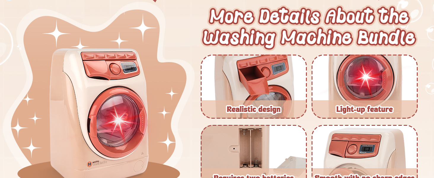Kids Toy Washing Machine &amp;amp; Vacuum Playset