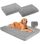 Dog Bed Covers Replacement Washable 100% Waterproof Soft Dog Bed Sheet 2 Pack 36" x 23" S