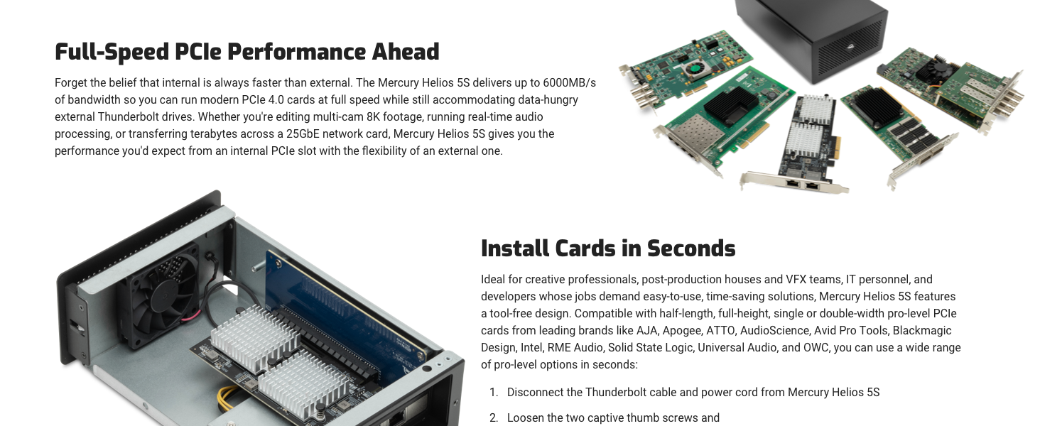 egpu, external gpu, external graphic card TB 5 Thunderbolt USB4 MAC PC ports storage HUB Dock PCIe