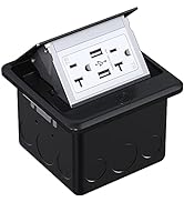 WEBANG Pop Up Floor Outlet Box with 20 Amp Tamper-Resistant USB 5V/4.8A Recepatacle Outlet, Corro...