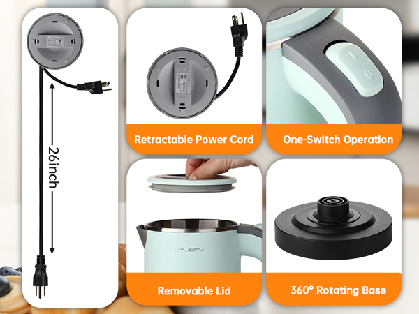 Small Eletric Kettle Green V01