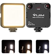 VIJIM LED Video Light, VL81 On Camera Light with 3 Cold Shoe Rechargeable 3000mAh Battery Bicolor...