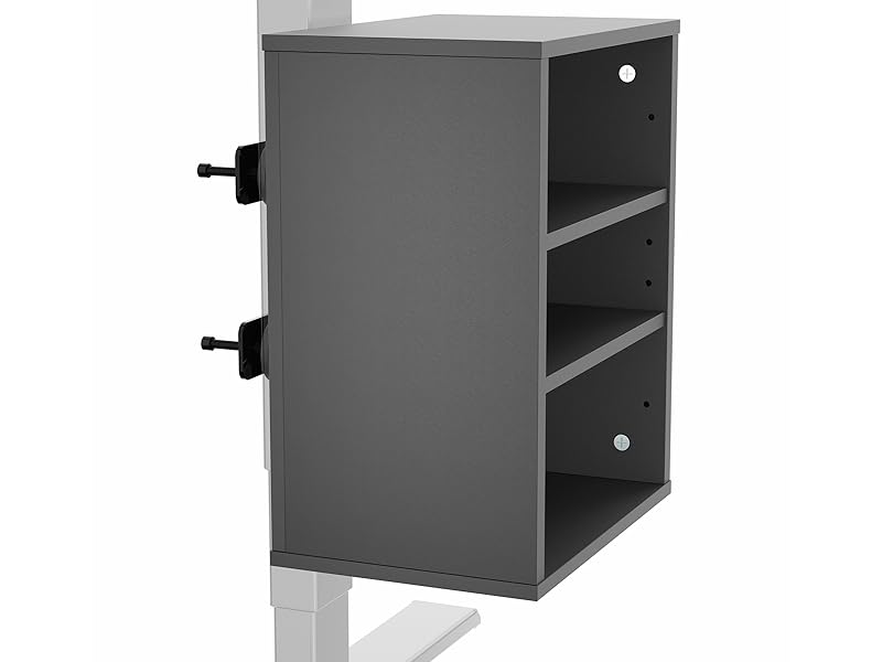 clamp on desk shelf under desk storage leg mounted shelf height adjustable desk organizer black