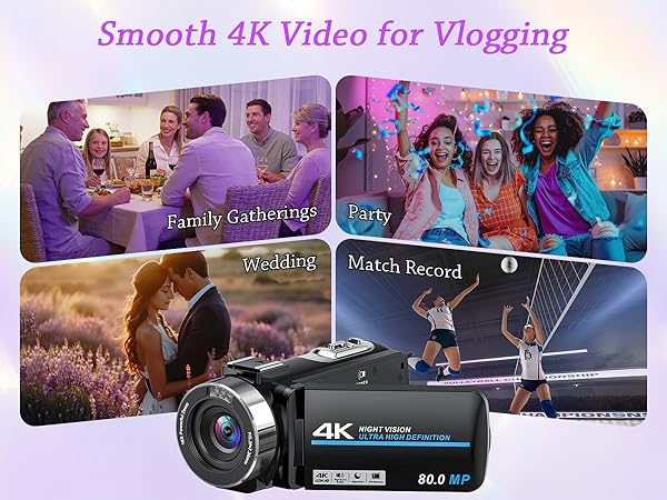Video camera for vlogging