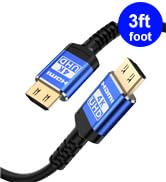 Adrenenjoyer 18Gbps hdmi cables 3ft with Gripping Connectors,4k ultra high speed Ethernet 2.0 Fle...