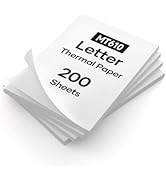 200 Sheets Folding Thermal Paper, US Letter 8.5 x 11 InchT hermal Papers, MT610PRO &amp; MT888 Therma...