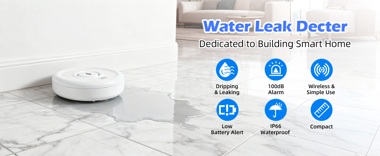 5 Pack Water Leak Detectors for Home