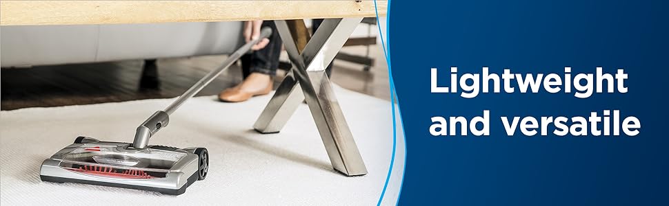 carpet sweeper, cordless, area rug, bare floor, wood floor, lightweight