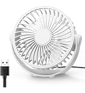 Edvision USB Desk Fan, 5 Inch Mini Portable Fan, 3 Speeds Strong Airflow Personal Desktop Fan, De...