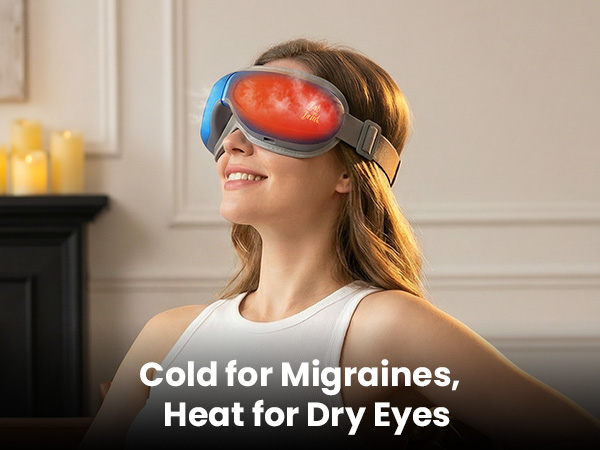 eye massager with heat and cooling fsa/hsa eligible eye mask massager migraine mask