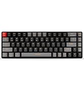 Qisan Mechanical Gaming Keyboard Dual Mode 2.4G/BT Wireless Keyboard with Brown Switch Mini Desig...