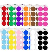 480 Pcs Round Color Coding Label Stickers, 2 Inch Circle Sticker Labels Colored Dot Stickers Movi...
