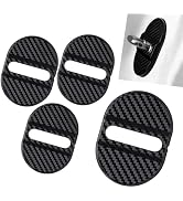 sdidzad 4 PCS Car Door Lock Latches Cover, Plastic Carbon Fiber Texture Door Lock Latch Protector...