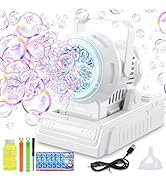 SHCKE Automatic Bubble Machine Bubble Blower with 10 Holes, 20000+ Big Bubbles Per Minute Bubbles...