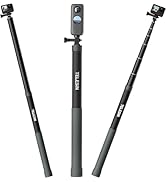 TELESIN G3 Selfie Stick Pole Long Invisible (118"/3M), Carbon Fiber Waterproof Underwater Monopod...