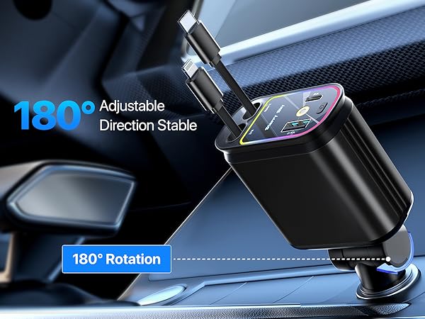 starlight retractable car charger