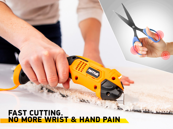 Use the Antive Electric Scissors for fast cutting without wrist and hand pain.