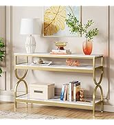 Tribesigns 3-Tier Console Table, 55 inch Sofa Table with Open Storage Shelves, Narrow Long Hallwa...