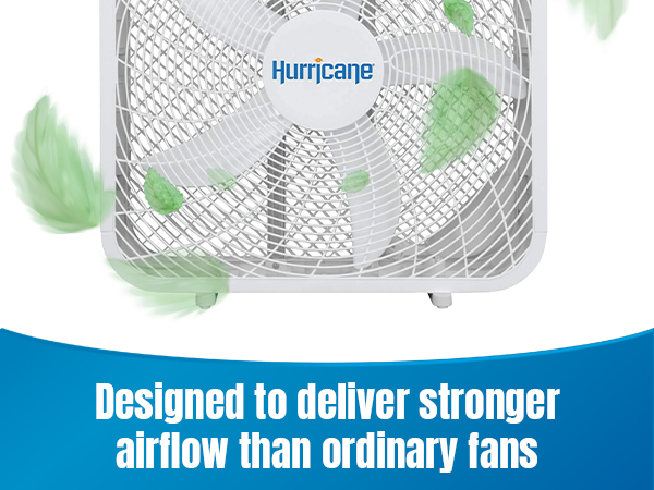 Hurricane 20 Inch Classic Series Floor Box Fan with 3 Efficient Speed Settings