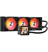 darkFlash DE360 All-in-one Liquid CPU Cooler, 2.88” LCD Screen with 480 * 480 Resolution, ARGB Sy...