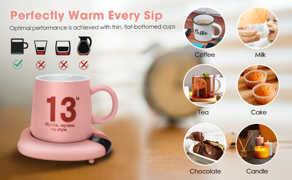 TRILINK Coffee Mug Warmer-Pink