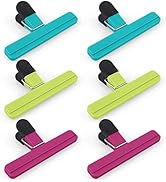 AUAUY Chip Bag Clips, 9Pack Large+Small Food Clips and 6pack Metal Clip for Food Storage Packages...