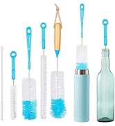 ELAORY 5 Pack Bottle Brush Cleaner, Straw Cleaner Brush, Water Bottle Brush, Bong Brush, Water Bo...