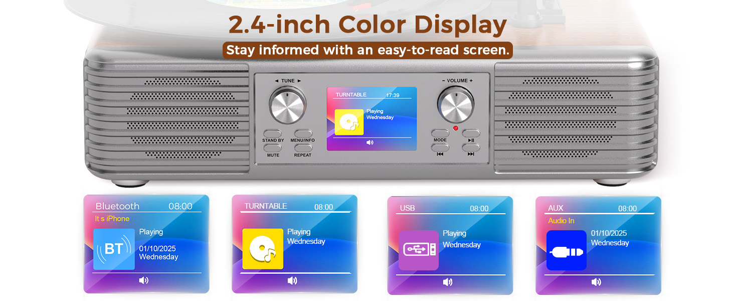 vinyl record player with bluetooth