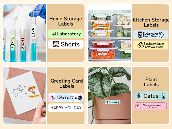 Mini Label Maker Machine with Tape, Portable Bluetooth Thermal Printer