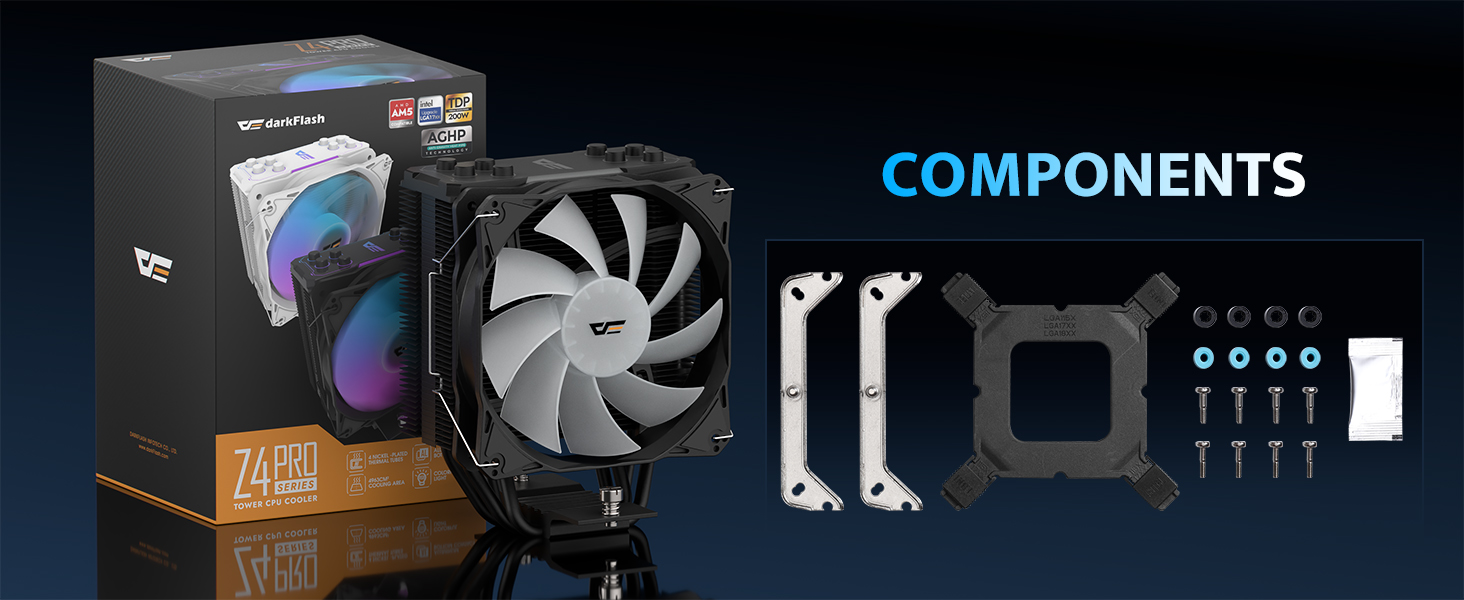CPU COOLER Z4 PRO MIST COMPONENTS