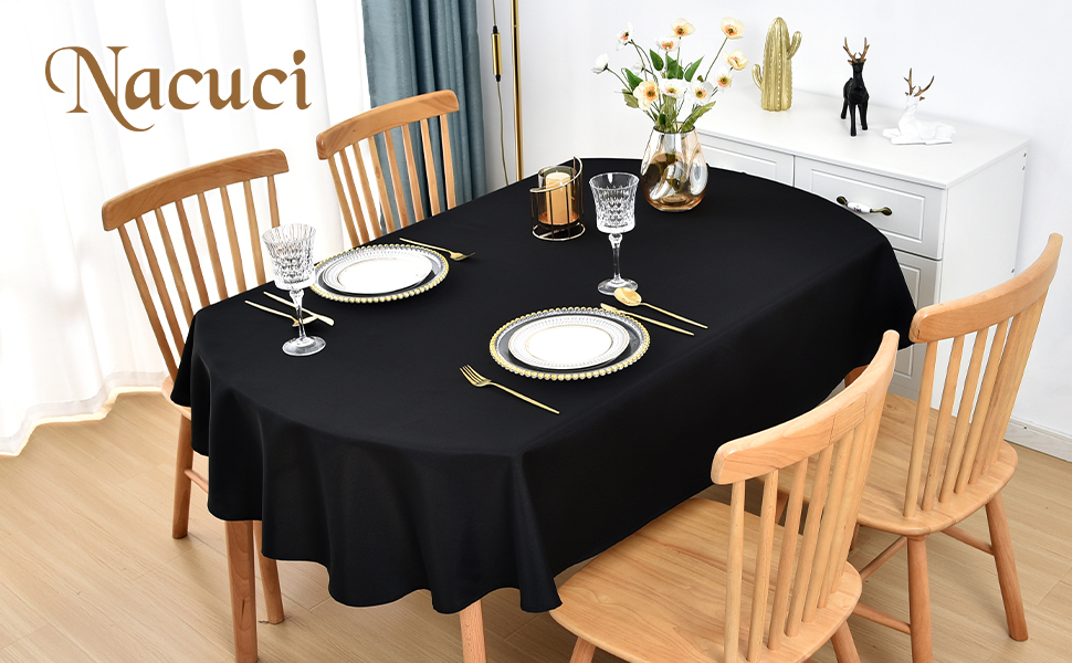 black table cloth