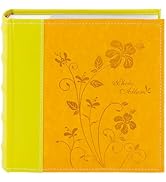 Golden State Art, Photo Album with Memo Writing Space hold 200 4x6 Horizontal Pictures, Leather V...