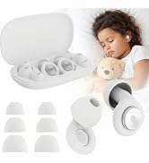 Ear Plugs for Sleeping Noise Cancelling,Ultra-Comfy Noise Reduction for Side Sleepers,Reusable Si...