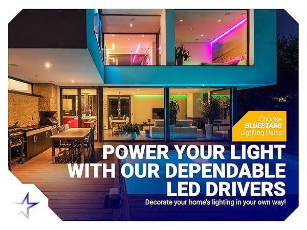 120W 12V LED Power Supply Driver 10A with US Standard 3-Prong Plug by BlueStars