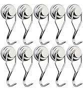 E BAVITE Swivel Swing Magnetic Hook 60LB Refrigerator Magnetic Hooks 10 PackStrong Neodymium Magn...