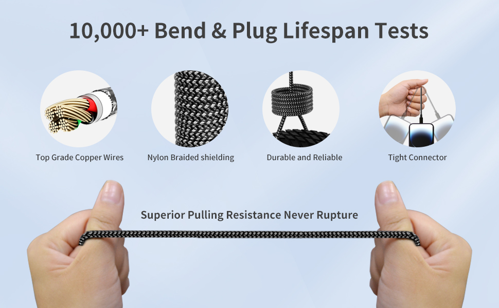 3 in 1 Charging Cable 2Pcs 4FT