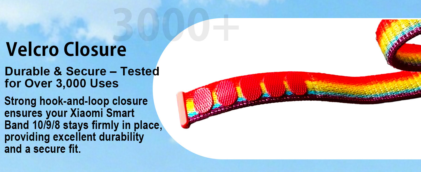 Nylon Sport Band Compatible with Xiaomi Smart Band 10/9/8
