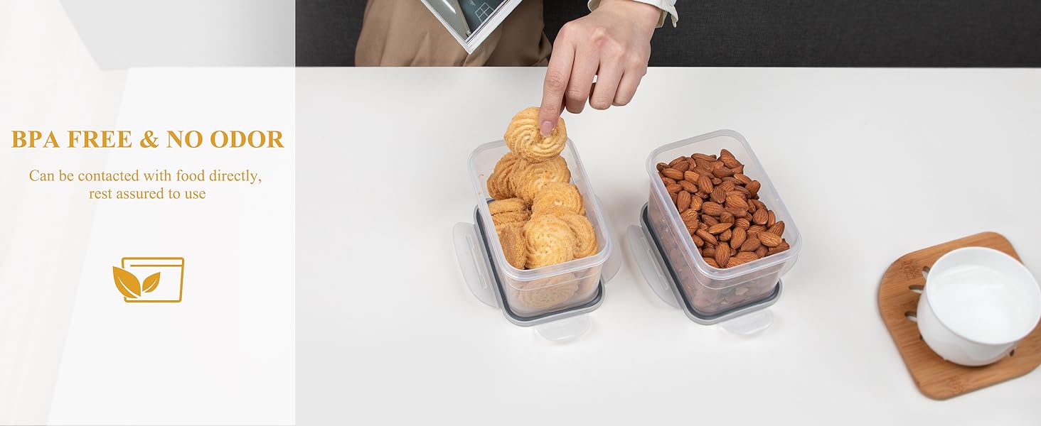 MR.SIGA 12 Pack Airtight Food Storage Container Set, BPA Free, No Odor