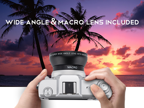 digital camera with wide angle lens